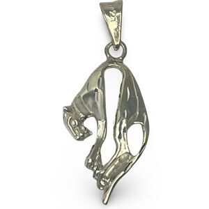 Taxco Sterling Silver Panther Pendant- Vintage 70s